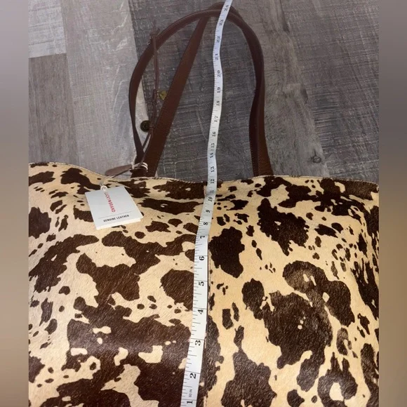Lucky Brand Brown and Cream Cowhide Tote - Picture 13 of 14